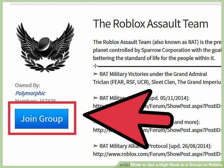 Image intitulée Obtenir un Rang Élevé dans un Groupe sur Roblox l